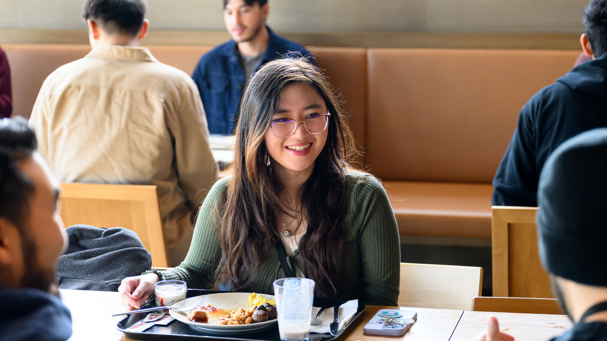 Intern Having Lunch